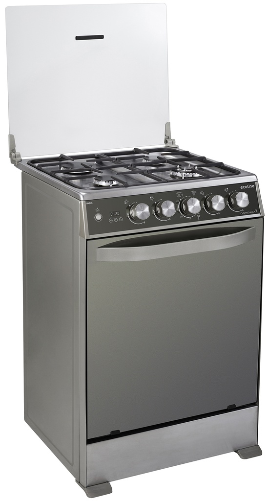 COCINA DOMENICA 24&quot; 4Q HORNO CON GRILL INOX/-ECOLINE