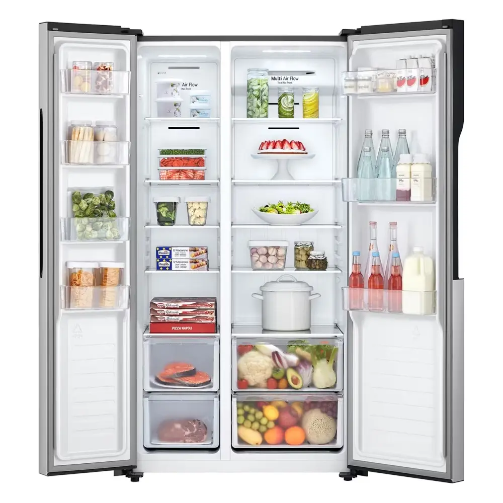 REFRIGERADORA SBS MULTI AIR FLOW 508LT INVERTER NO FROST  INOX/-LG