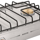 COCINETA INDUSTRIAL A GAS DE 2Q 28&quot; ENC/ELEC PARRILLA FUNDIDA 54X73.2X18CM PLATEADO/INOX -ECOLINE