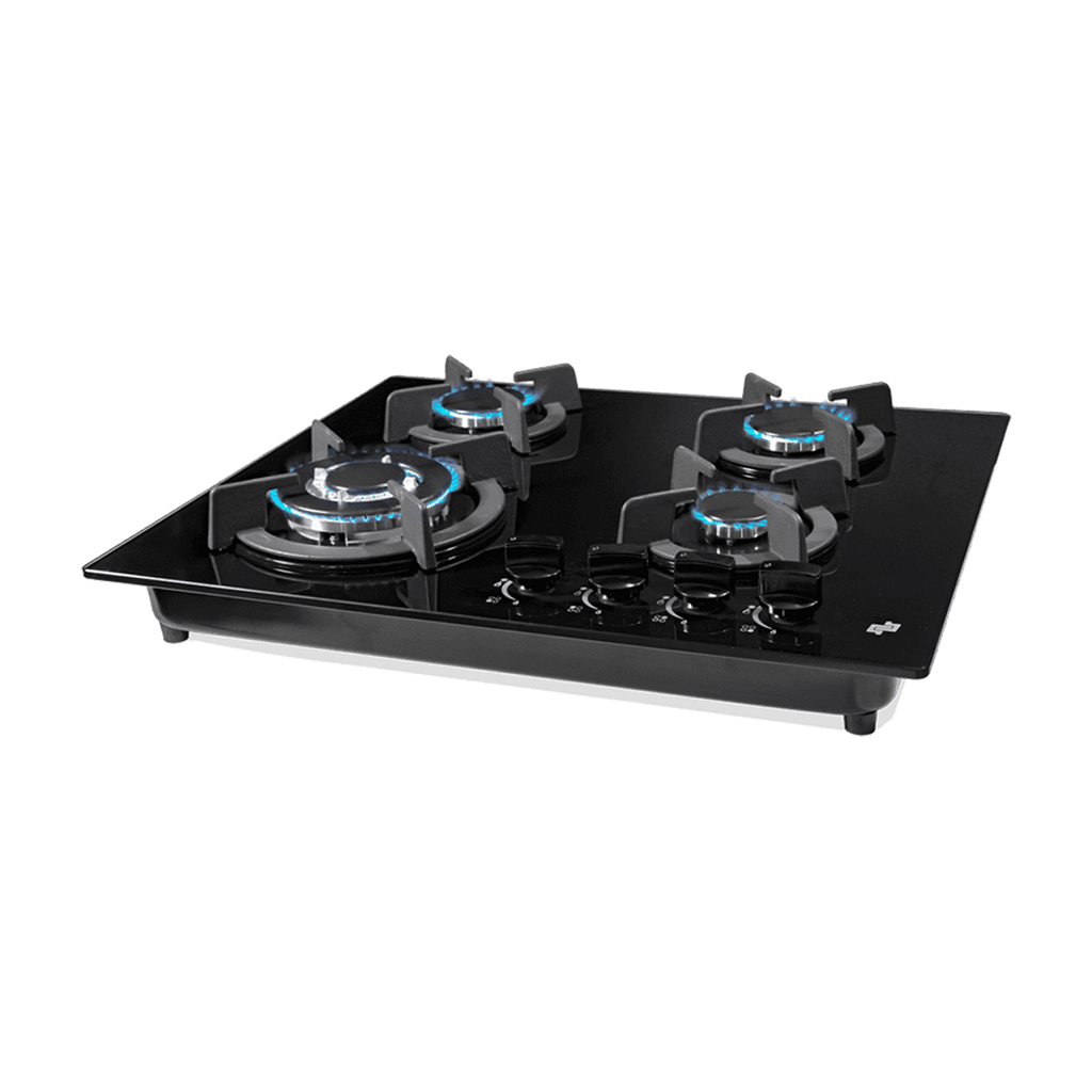 ENCIMERA LONDON I A GAS 4Q VIDRIO TEMPLADO NEGRO BP