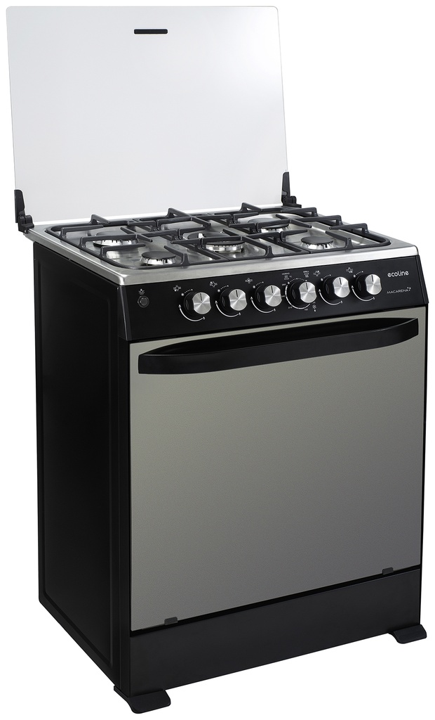 COCINA MACARENA 30&quot; 5Q HORNO CON GRILL NEGRO/MATE-ECOLINE