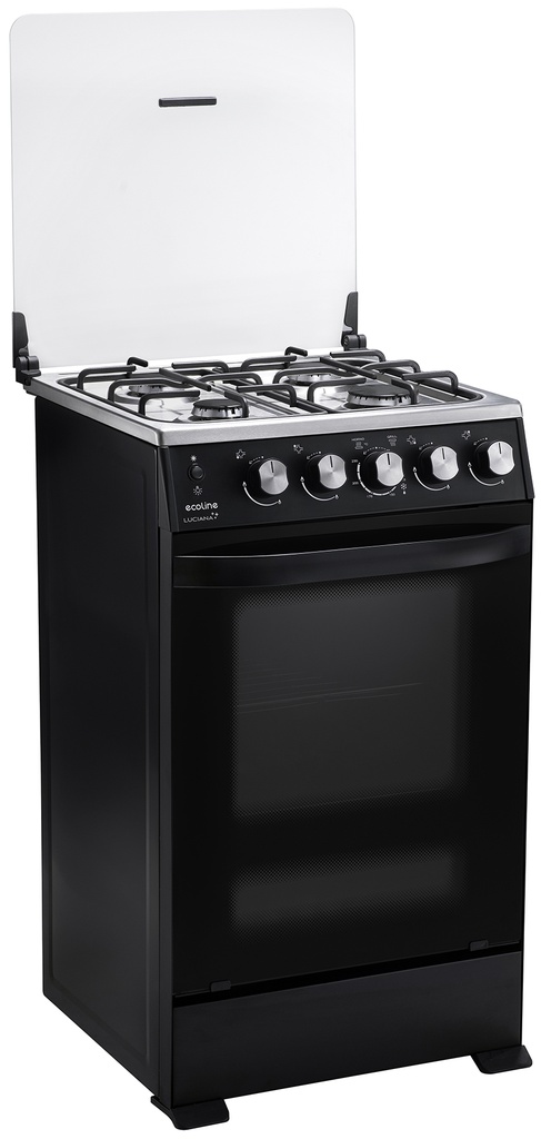 COCINA LUCIANA 21&quot; 4Q HORNO CON GRILL NEGRO/-ECOLINE