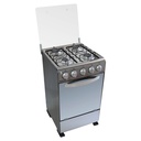 COCINA A GAS 21&quot; 4Q CON HORNO ACERO INOX -CONTINENTAL