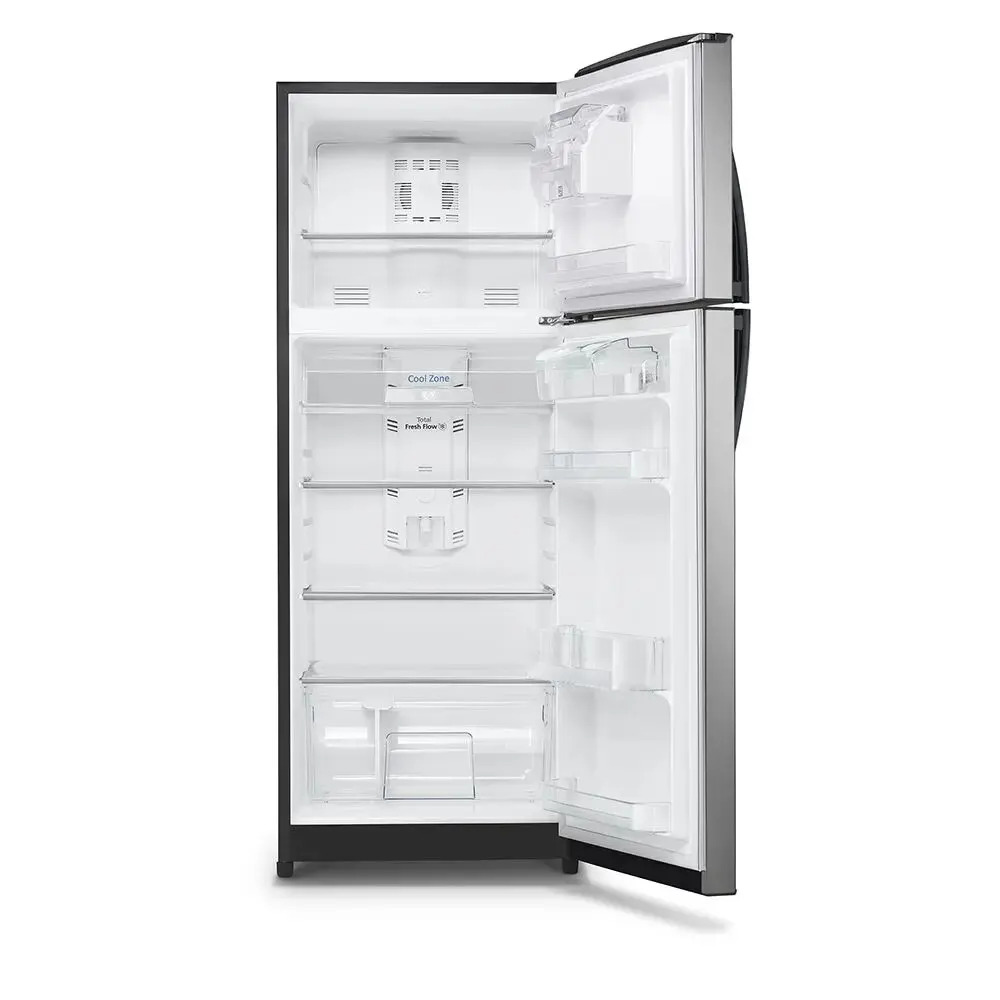 REFRIGERADORA 418LT NO FROST TOP FREEZER CON DISPENSADOR  PLOMO/-MABE