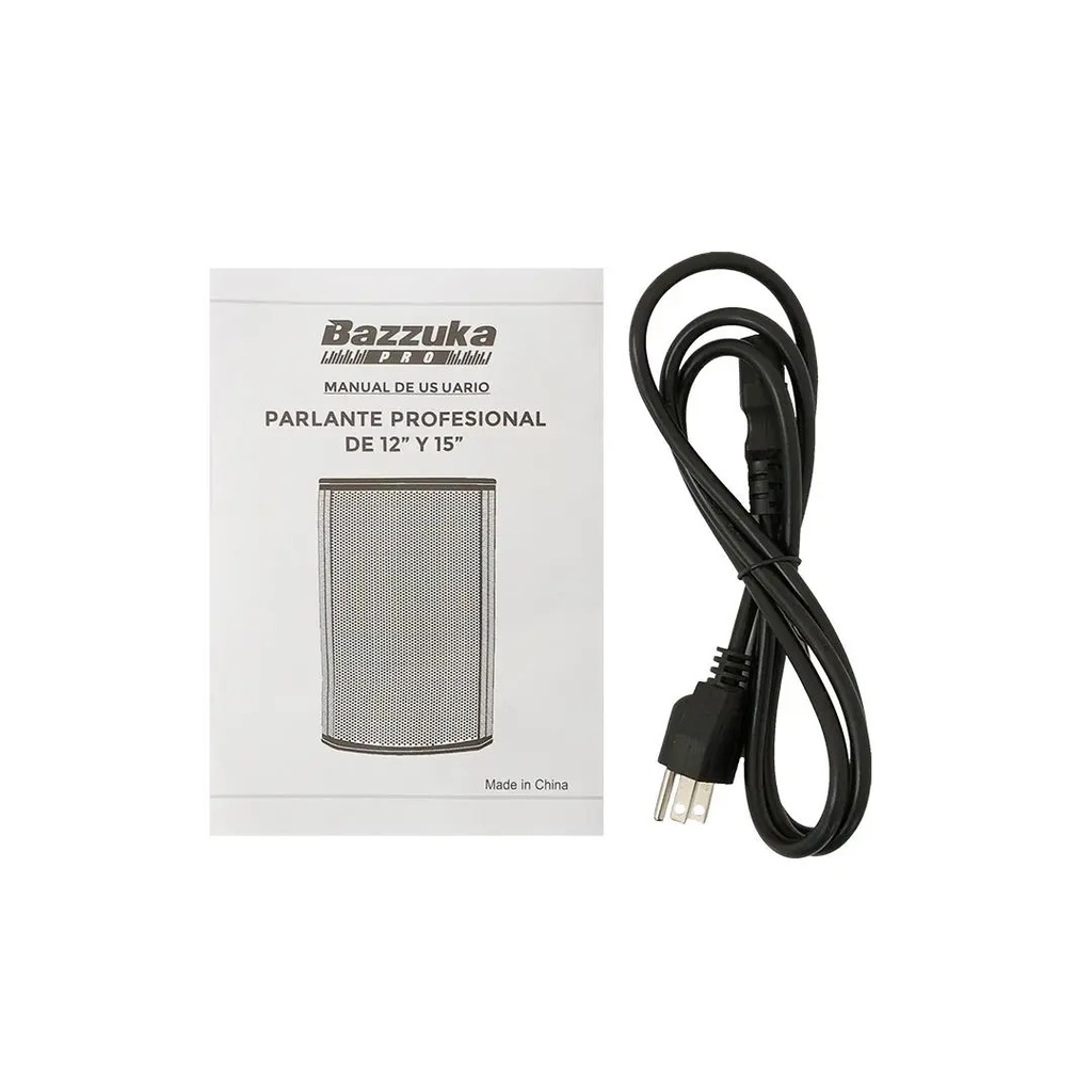 CAJA AMPLIFICADA PROFESIONAL 15&quot; 500W RMS USB NEGRO-BAZZUKA
