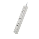 PROTECTOR DE VOLTAJE 1200J/1540W 5 TOMAS 2 USB 110V/220V -FORZA