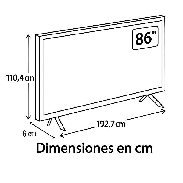 TELEVISOR SMART 4K 86&quot; AI THINQ HDR10 PRO BT NEGRO/-LG