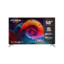 TELEVISOR LED SMART UHD 4K 58&quot; GOOGLE TV NEGRO/-HYUNDAI