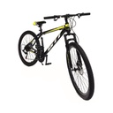 BICICLETA GTI ROCKET GM88-1 ARO 26&quot; NEGRO AMARILLO CUADRO ACERO SUSPENSIÓN DELANTERA 21V FRENO DE DISCO