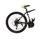 BICICLETA GTI ROCKET GM88-1 ARO 26&quot; NEGRO AMARILLO CUADRO ACERO SUSPENSIÓN DELANTERA 21V FRENO DE DISCO