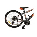 BICICLETA Montañera GTI SNAP Aro 24 Cuadro de Aluminio. (Negro-Naranja).