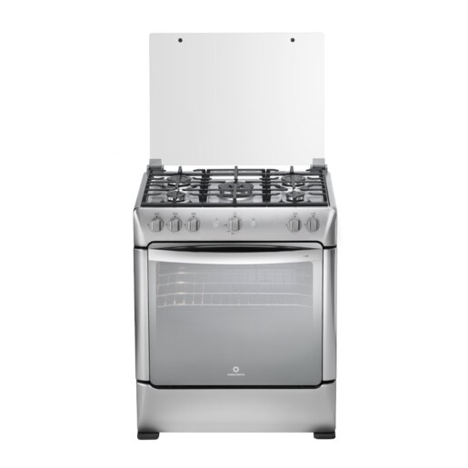 COCINA A/GAS TURIN ZAFIRO 5Q C/GRILL 64X76X95 INOX/-INDURAMA