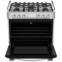 COCINA A GAS 76CM ENC/ELEC 5Q INOX/-MABE