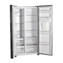 REFRIGERADORA SYDE BY SYDE 565LT 20PIES LUZ LED 74.5X89.5X178.8CM INOX/-MABE