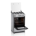 COCINA A GAS DE 4Q 24&quot; HOME E/ELECTRICO PARRILLA FUNDIDA V.110V/50HZ 58X63X98CM CROMA/-INDURAMA