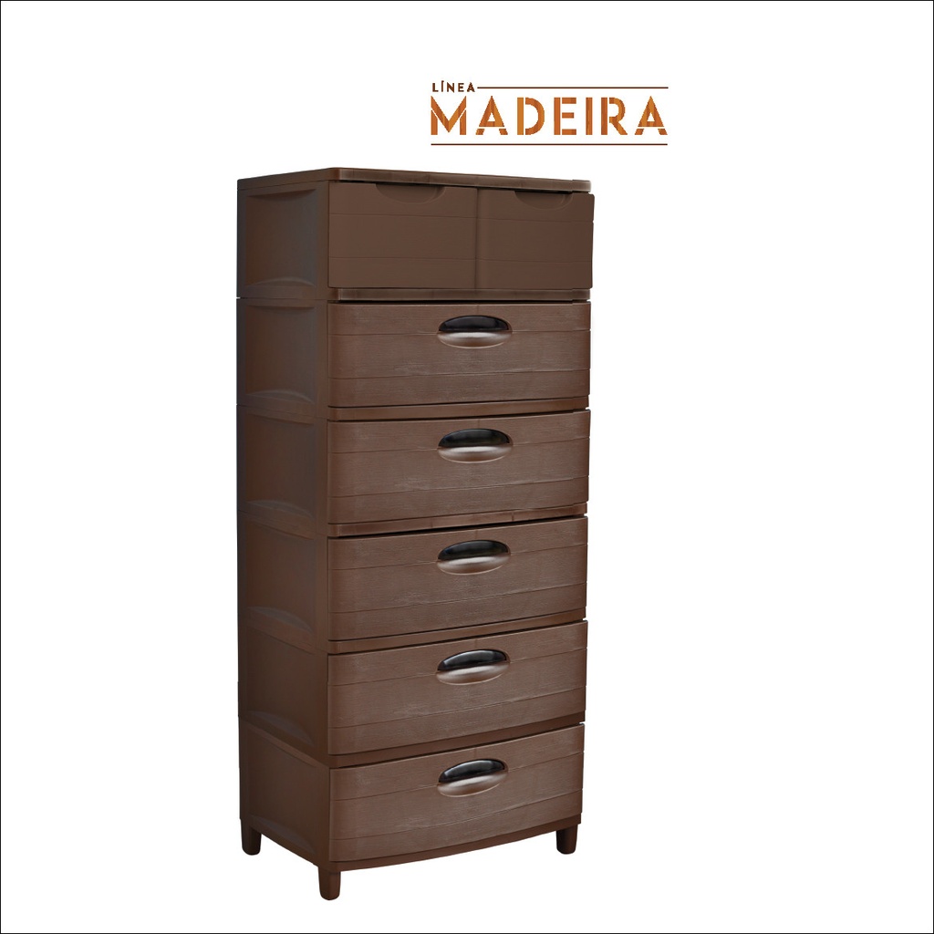 CAJONERA CAFÉ 6 PISOS EXTRA GIGANTE DUO RATAN