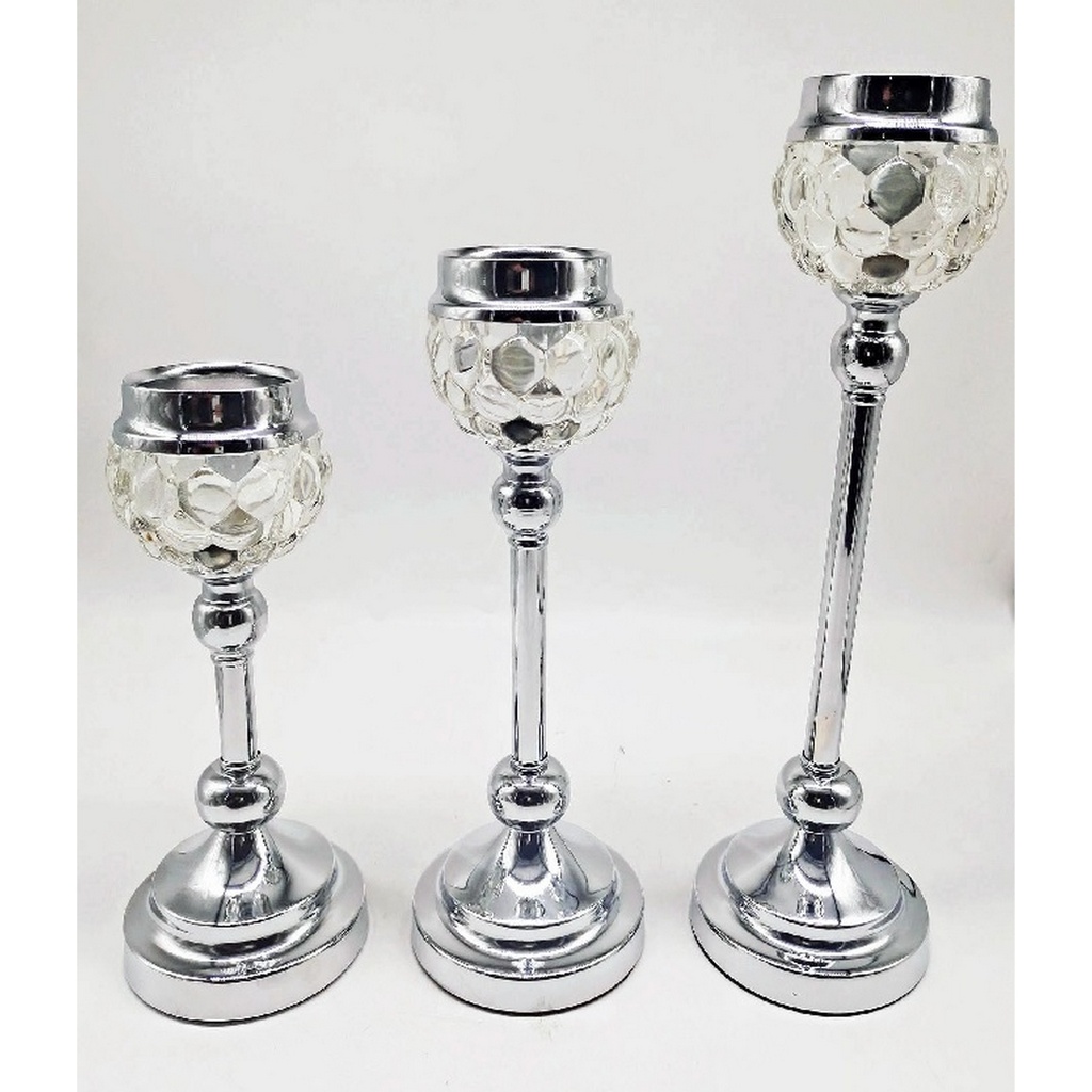 CANDELABRO ANIA 43CM PLATA/-FEDERAL