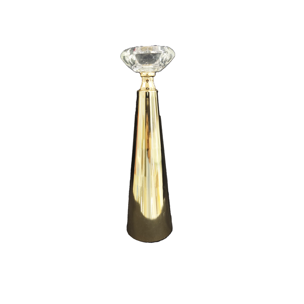 CANDELABRO DE METAL DORADO - ALESSA