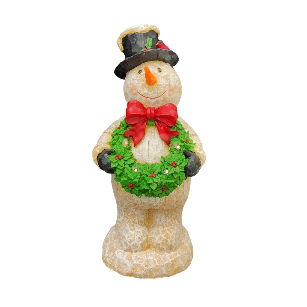 NAVIDEÑO DE RESINA NIEVE CON LUZ - ALESSA