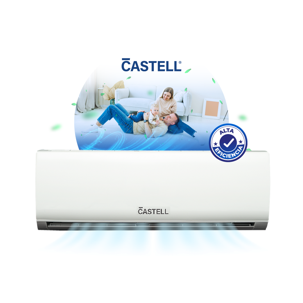 AIRE ACONDICIONADO SPLIT 12MIL BTU R410A - CASTELL CS-12C2A