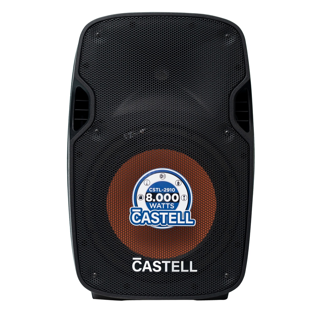 CAJA AMPLIFICADA RECARGABLE CON BLUETOOTH USB MP3 8000W -CASTELL