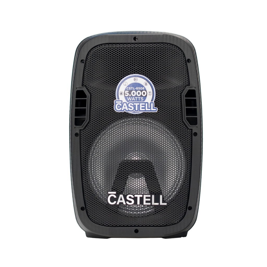 CAJA AMPLIFICADA RECARGABLE CON BLUETOOTH USB MP3 5000W POTENC NEGRO/-PROD