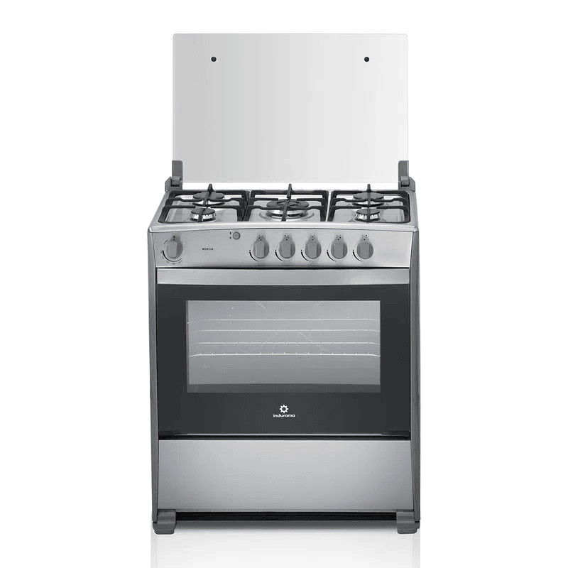 COCINA A GAS DE 5Q 32&quot; HOME PARRILLA FUNDIDA V.110V/50HZ 58X83X98CM CROMA/INOX -INDURAMA