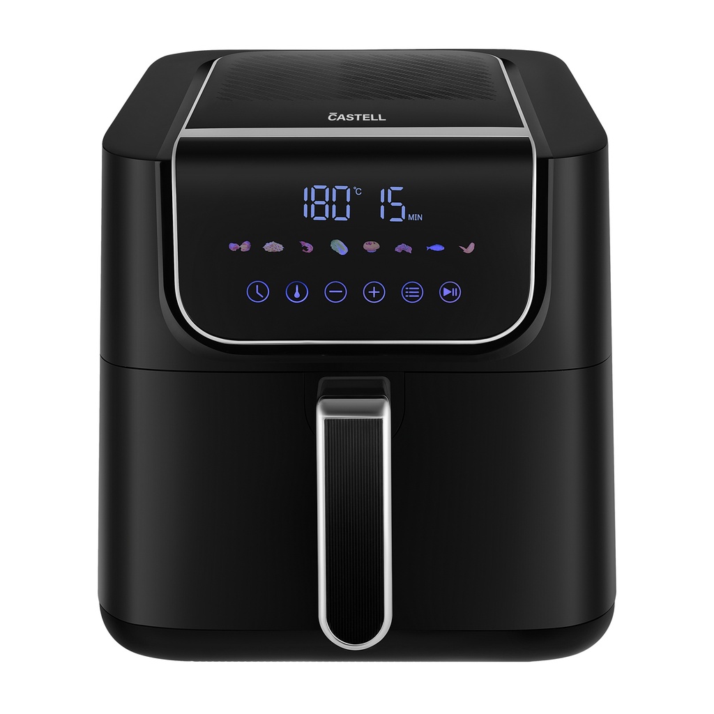 FREIDORA DE AIRE PANEL DIGITAL 6.3LT 1800W ANTIADHERENTE 120V-60HZ NEGRO/-CASTELL