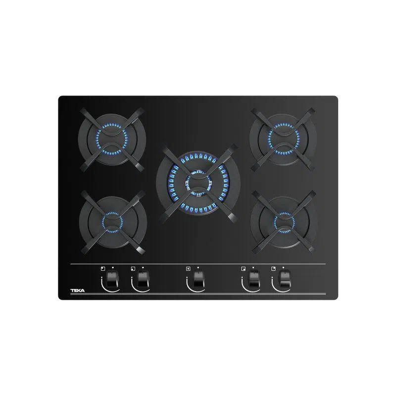 ENCIMERA EMPOTR A/GAS CRISTAL 5Q 70CM POTENCIA 1100W 48X57X4.9CM -TEKA