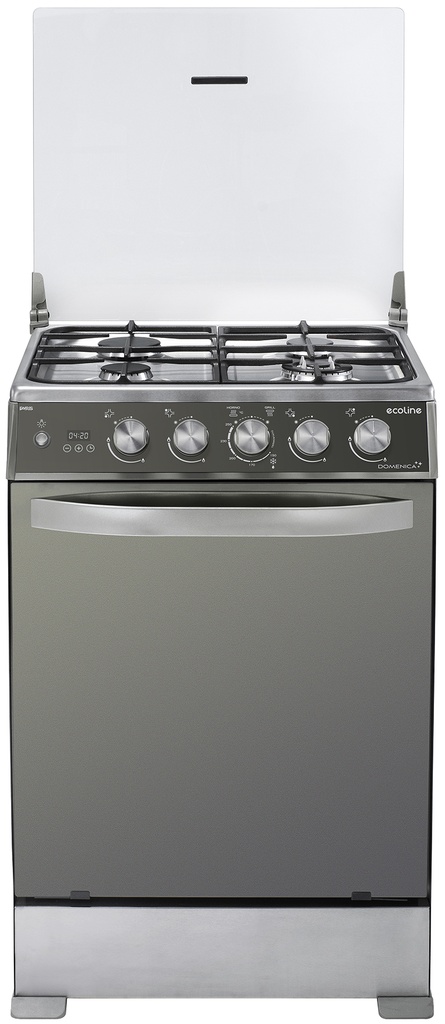 COCINA DOMENICA 24&quot; 4Q HORNO CON GRILL INOX/-ECOLINE