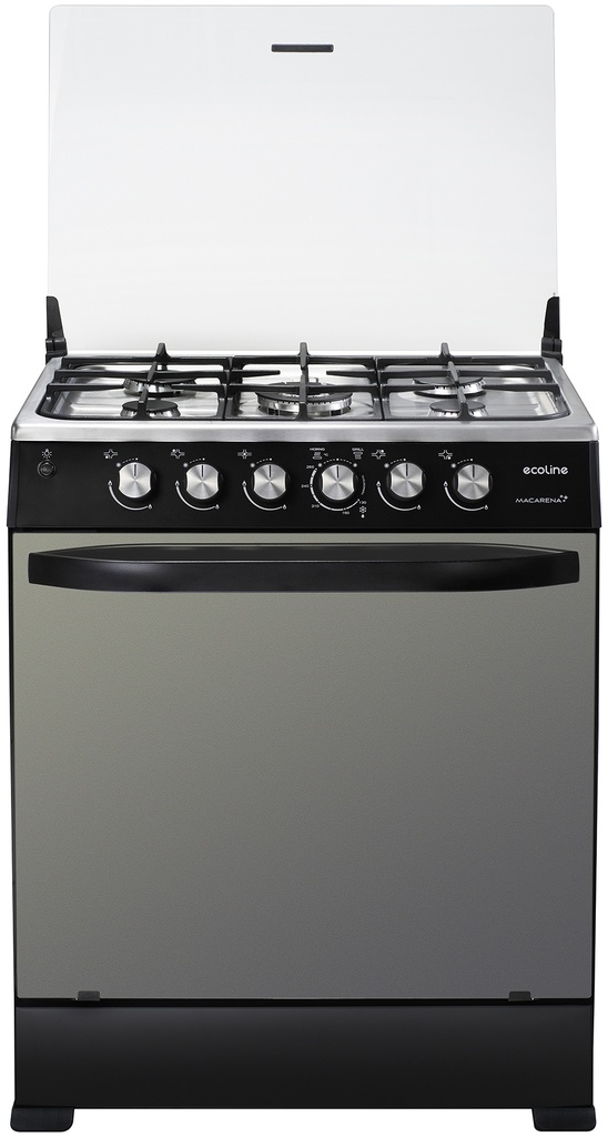 COCINA MACARENA 30&quot; 5Q HORNO CON GRILL NEGRO/MATE-ECOLINE