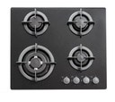 ENCIMERA LONDON I A GAS 4Q VIDRIO TEMPLADO NEGRO BP