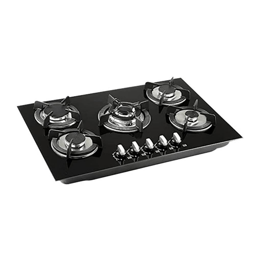 ENCIMERA LONDON II A GAS 5Q VIDRIO TEMP NEGRO BP
