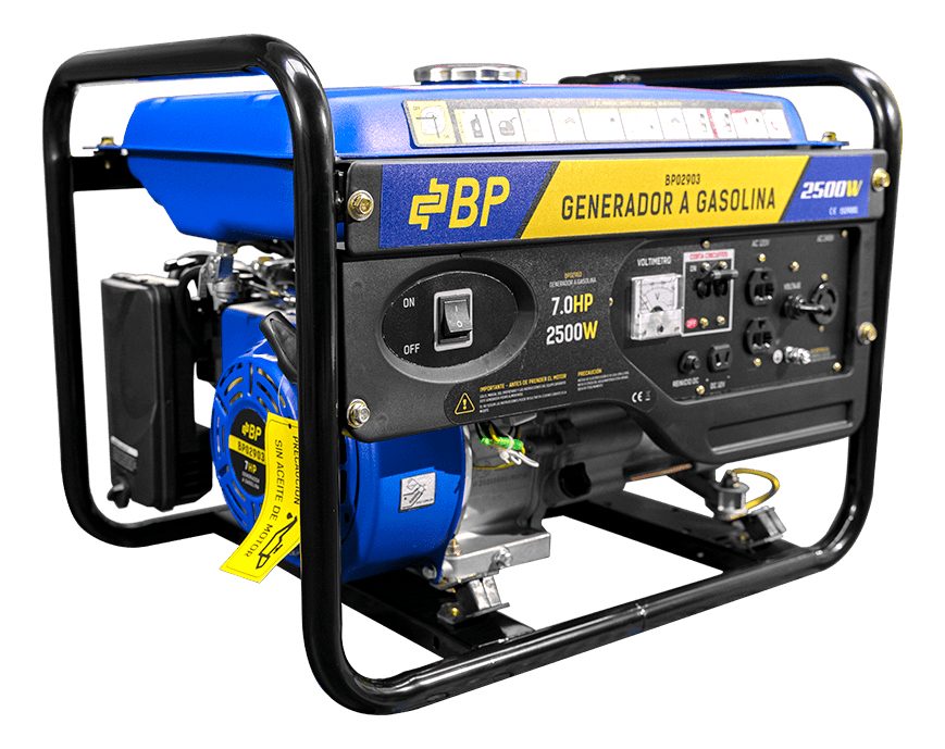 GENERADOR A GASOLINA 2500W 4T 7HP 2 SALDAS 110V/1 220V BP