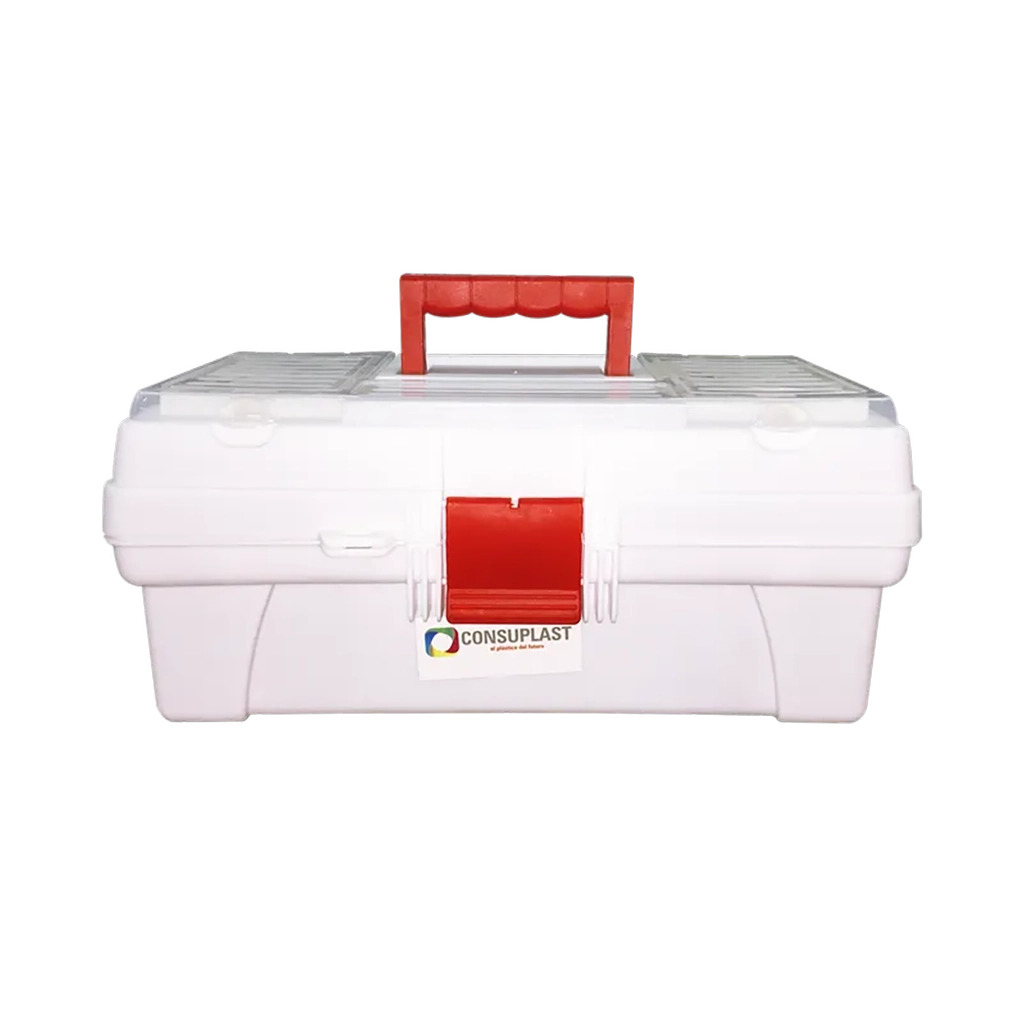CAJA DE HERRAMIENTAS  14&quot; BLANCO/ROJO - CONSUPLAST