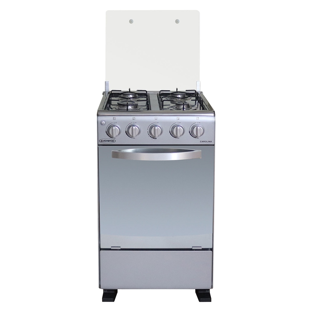 COCINA A GAS 21&quot; 4Q CON HORNO ACERO INOX -CONTINENTAL