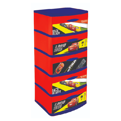 [CAJONERA DISNEY CARS 9 5P ROJO] CAJONERA DISNEY CARS 9 - 5 PISOS ROJO PICA