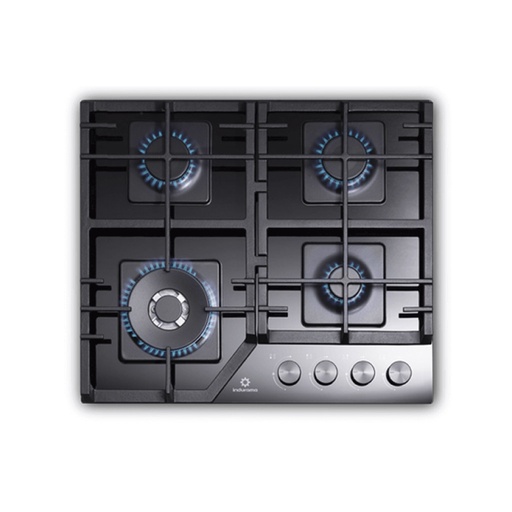 [EGI-604VDNE] ENCIMERA A GAS DE VIDRIO TEMPLADO 4 QUEMADORES 60CM