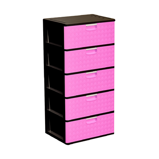 [CAJONERA SUPREMA 5P FUCSIA CAFE] CAJONERA SUPREMA 5 PISOS FUCSIA/CAFÉ - PICA