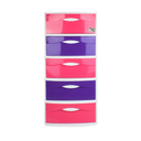 CAJONERA PLASTICA COLORICHE 5 PISOS ROSADO/LILA - PICA