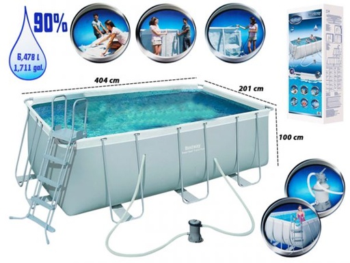 [56660] PISCINA TUBO RECTANGULAR DE CELESTE/-ALESSA