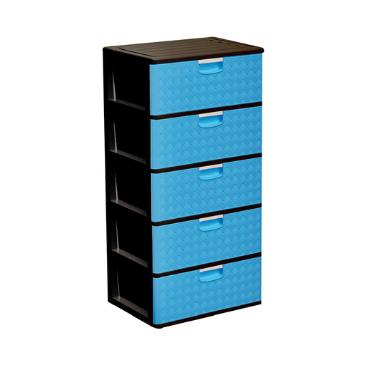 [CAJONERA SUPREMA 5P CE/CAFE] CAJONERA PLASTICA CAJONERA SUPREMA 5 PISOS CELESTE/CAFE - PICA