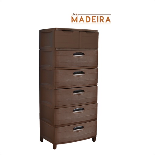 [CAJ EXT GI DU RA 6P CAFE] CAJONERA CAFÉ 6 PISOS EXTRA GIGANTE DUO RATAN