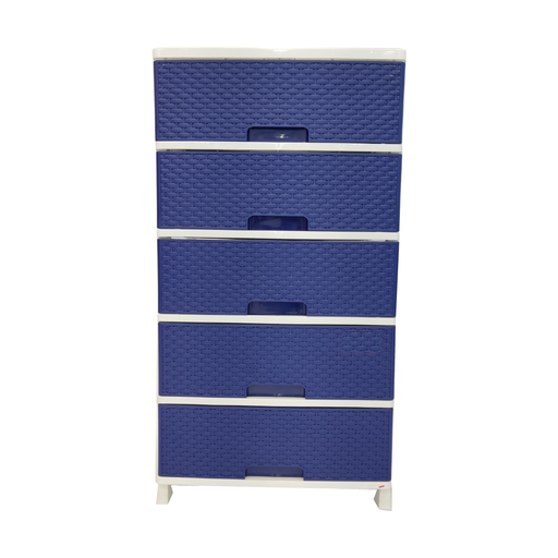 [CAJ EXT.GI RA AZUL PASTEL 5P] CAJONERA EXTRA GIGANTE RATTAN AZUL PASTEL 5 PISOS