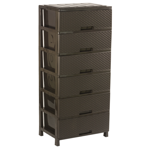 [CAJ EXT GI RA 6P CAFE] CAJONERA CAFÉ 6 PISOS EXTRA GIGANTE RATTAN