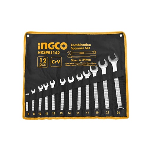 [HKSPA1142] SET LLAVES JUEGO 12PZ 6-24MM - INGCO