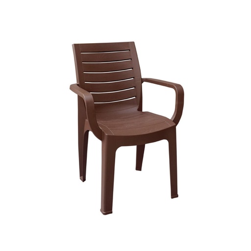 [SILLA MADEIRA CORSA C/B CAFE MAD] SILLA PLÁSTICA MADEIRA CORSA C/B CAFE/MADEIRA -PICA