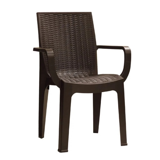 [SILLA RATAN CORSA C/B CAFE] SILLA PLÁSTICA RATAN CORSA C/B CAFE - PICA