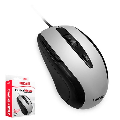 [MOWR-105 GRIS] MOUSE OPTICO 5 BOTONES GRIS/-MAXELL MOWR-105 GRIS
