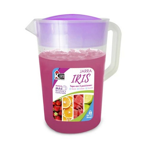 [JARRA IRIS 2 LTS VIOLETA] JARRA PLÁSTICA IRIS CON TAPA 2LT VIOLETA - PICA